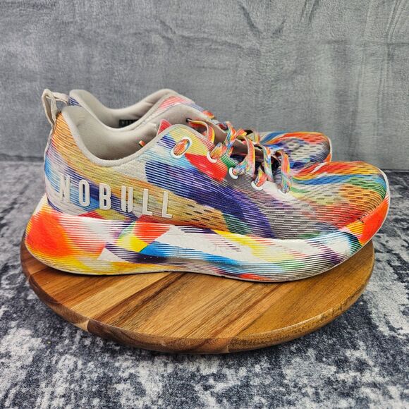 Nobull Journey Pride Moves Mens Size 11 White Orange Training Shoes Sneakers